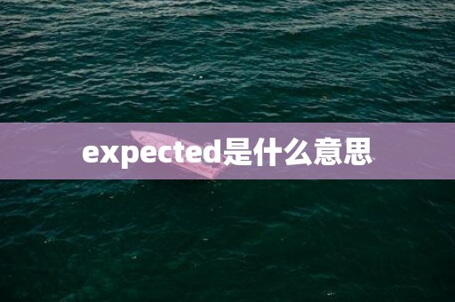 expected是什么意思