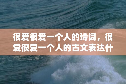 很爱很爱一个人的诗词，很爱很爱一个人的古文表达什么意思(特别爱一个人的文言文)