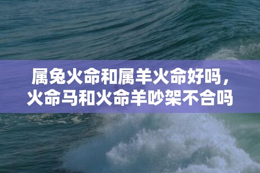 属兔火命和属羊火命好吗，火命马和火命羊吵架不合吗？