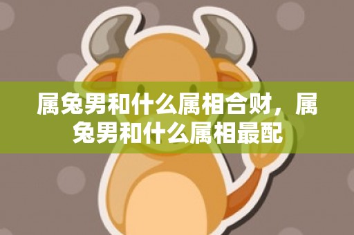 属兔男和什么属相合财，属兔男和什么属相最配