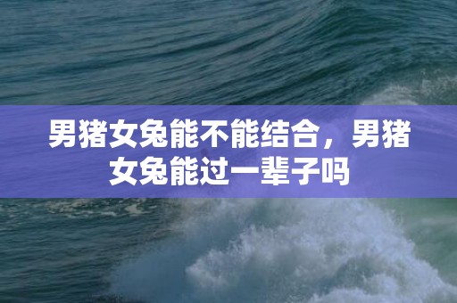 男猪女兔能不能结合，男猪女兔能过一辈子吗