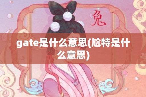 gate是什么意思(尬特是什么意思)