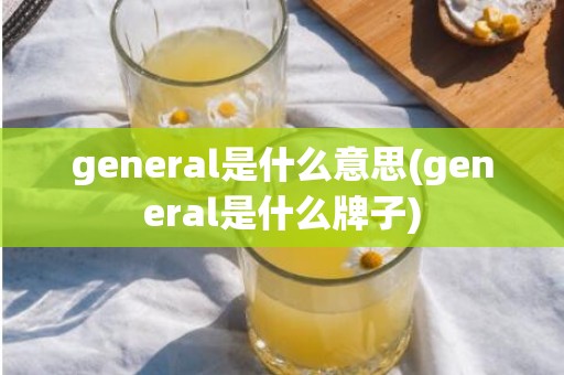 general是什么意思(general是什么牌子)