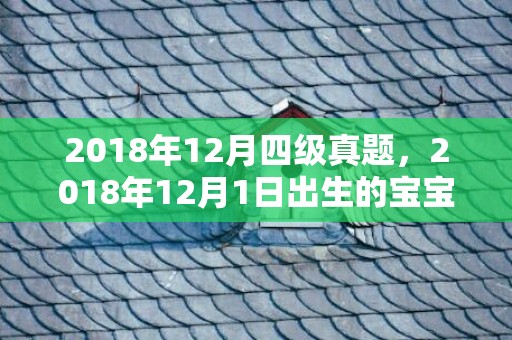 2018年12月四级真题，2018年12月1日出生的宝宝起名大全，此日生宝宝五行是什么？
