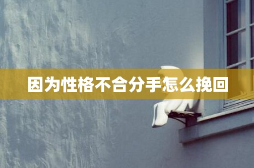 因为性格不合分手怎么挽回