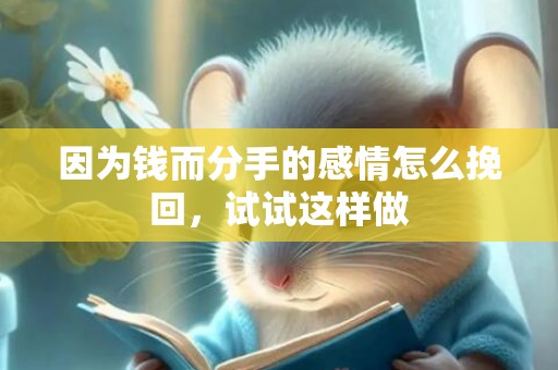 因为钱而分手的感情怎么挽回，试试这样做