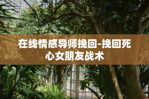 在线情感导师挽回-挽回死心女朋友战术