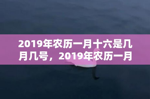 2019年农历一月十六是几月几号，2019年农历一月正月二十五日出生的男宝宝起什么名好？