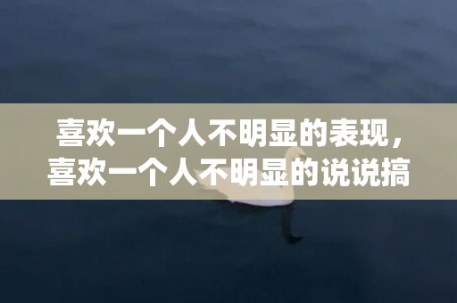 喜欢一个人不明显的表现，喜欢一个人不明显的说说搞笑(喜欢一个人的说说霸气)
