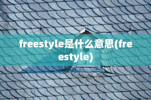 freestyle是什么意思(freestyle)