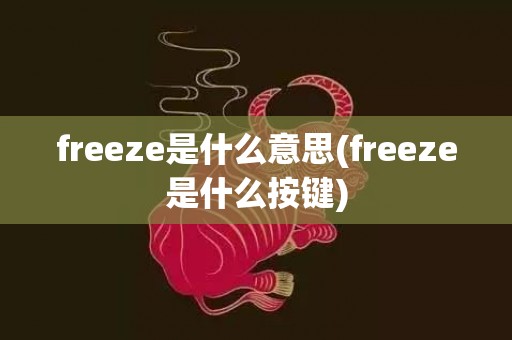 freeze是什么意思(freeze是什么按键)