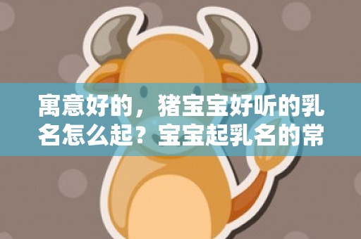 寓意好的，猪宝宝好听的乳名怎么起？宝宝起乳名的常见方法？