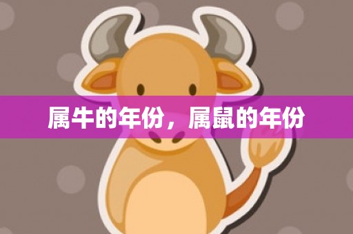 属牛的年份，属鼠的年份