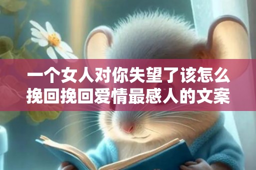 一个女人对你失望了该怎么挽回挽回爱情最感人的文案