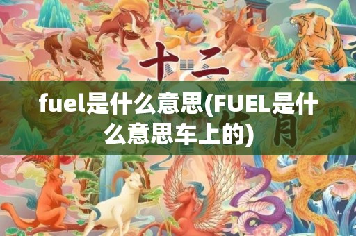 fuel是什么意思(FUEL是什么意思车上的)