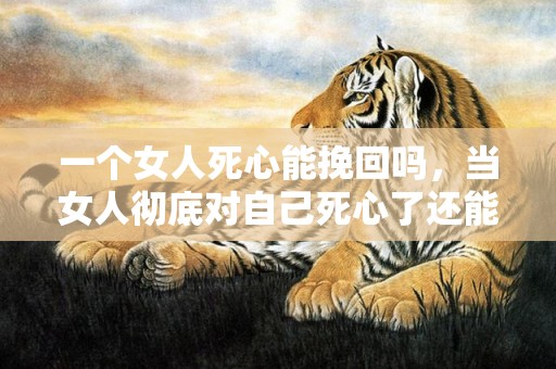 一个女人死心能挽回吗，当女人彻底对自己死心了还能够挽回吗