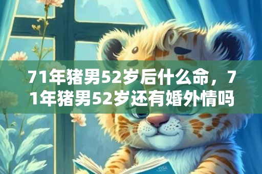 71年猪男52岁后什么命，71年猪男52岁还有婚外情吗