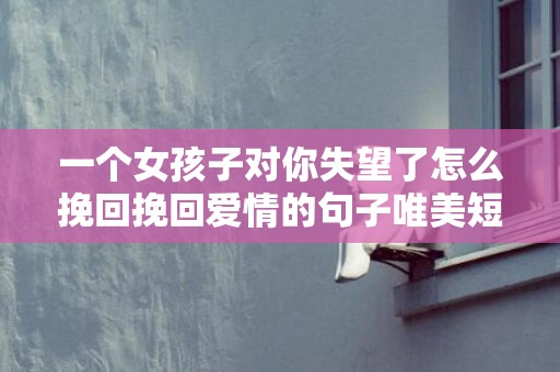 一个女孩子对你失望了怎么挽回挽回爱情的句子唯美短句