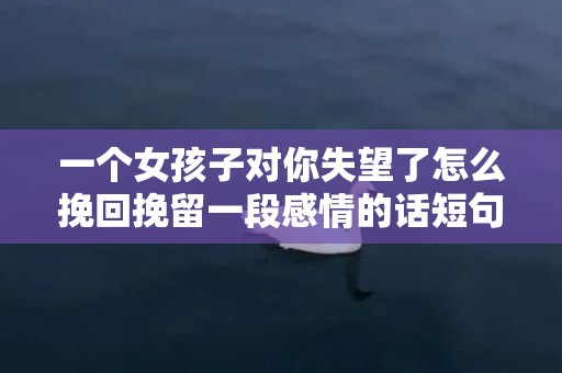 一个女孩子对你失望了怎么挽回挽留一段感情的话短句
