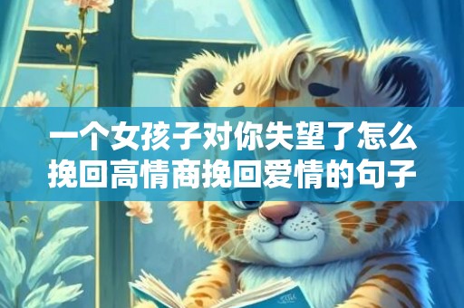 一个女孩子对你失望了怎么挽回高情商挽回爱情的句子