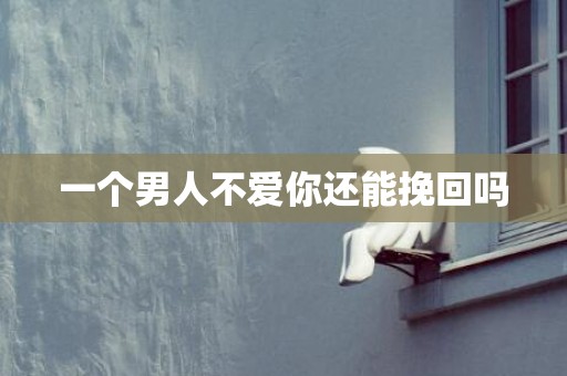 一个男人不爱你还能挽回吗
