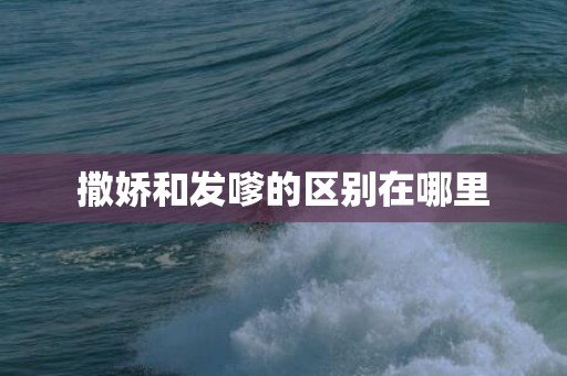 撒娇和发嗲的区别在哪里