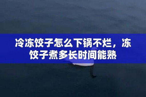冷冻饺子怎么下锅不烂，冻饺子煮多长时间能熟