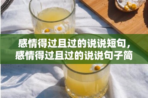 感情得过且过的说说短句，感情得过且过的说说句子简短 一段感情有了隔阂句子