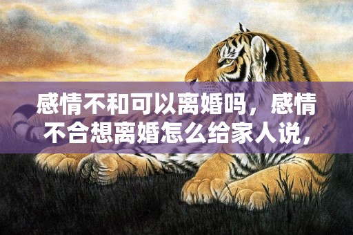 感情不和可以离婚吗，感情不合想离婚怎么给家人说，夫妻感情不和该怎么办