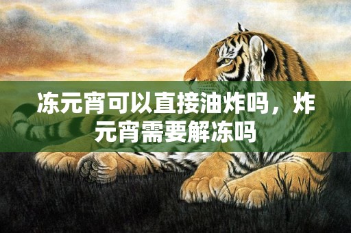 冻元宵可以直接油炸吗，炸元宵需要解冻吗
