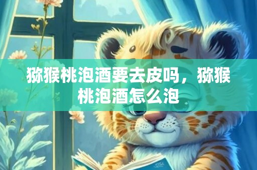 猕猴桃泡酒要去皮吗，猕猴桃泡酒怎么泡