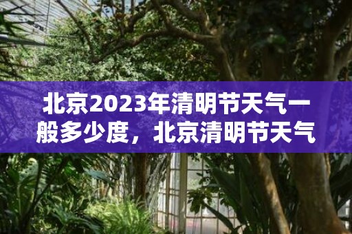 北京2023年清明节天气一般多少度，北京清明节天气怎么样