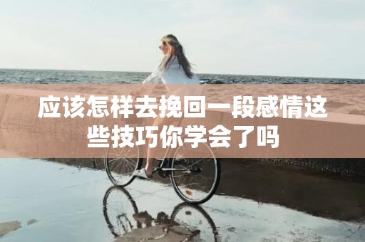 应该怎样去挽回一段感情这些技巧你学会了吗