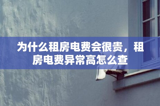 为什么租房电费会很贵，租房电费异常高怎么查