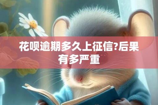 花呗逾期多久上征信?后果有多严重