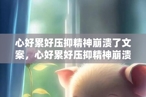 心好累好压抑精神崩溃了文案，心好累好压抑精神崩溃了表情包 心太累表情包