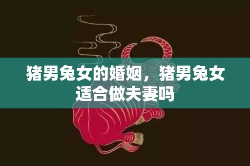 猪男兔女的婚姻，猪男兔女适合做夫妻吗