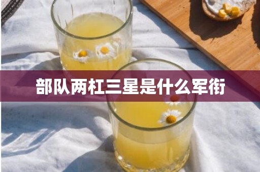 部队两杠三星是什么军衔