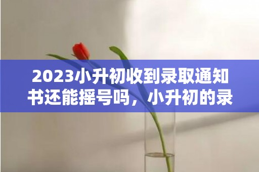 2023小升初收到录取通知书还能摇号吗，小升初的录取通知书已经下来还能换学校吗