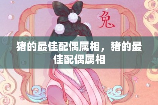猪的最佳配偶属相，猪的最佳配偶属相