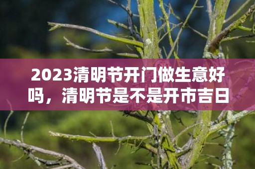 2023清明节开门做生意好吗，清明节是不是开市吉日