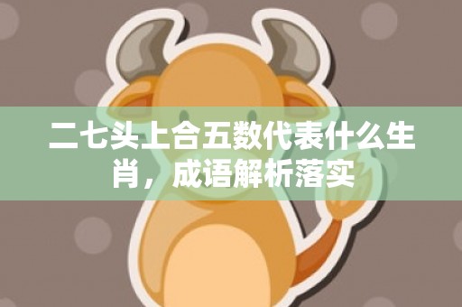 二七头上合五数代表什么生肖，成语解析落实