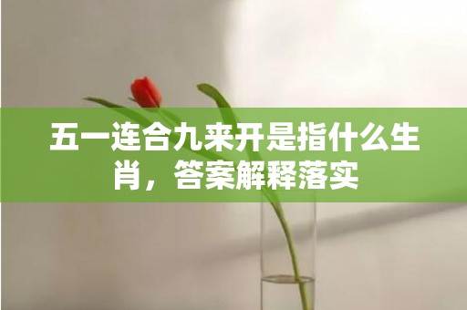 五一连合九来开是指什么生肖，答案解释落实