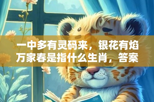 一中多有灵码来，银花有焰万家春是指什么生肖，答案解释落实
