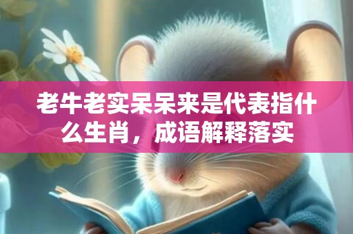 老牛老实呆呆来是代表指什么生肖，成语解释落实