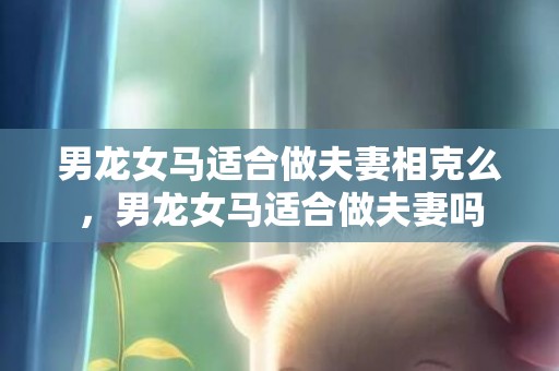 男龙女马适合做夫妻相克么，男龙女马适合做夫妻吗