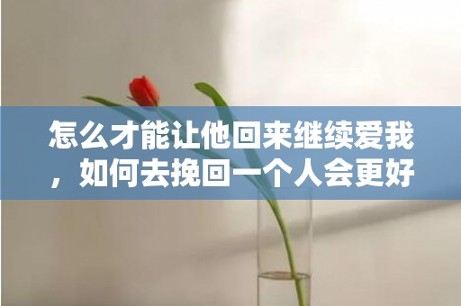 怎么才能让他回来继续爱我，如何去挽回一个人会更好