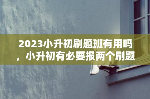 2023小升初刷题班有用吗，小升初有必要报两个刷题班吗