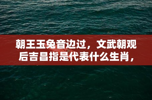 朝王玉兔音边过，文武朝观后吉昌指是代表什么生肖，谜底解析落实