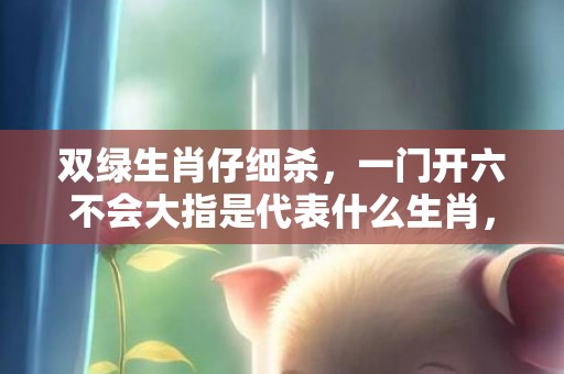 双绿生肖仔细杀，一门开六不会大指是代表什么生肖，谜底解析落实